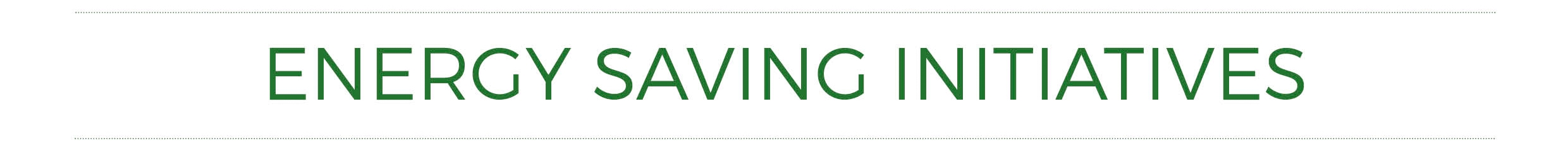 Energy Saving Initiatives